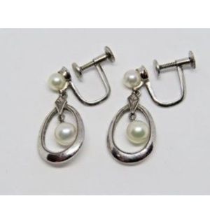 Mikimoto Jewelry - MIKIMOTO Sterling Silver Pearl Drop Earrings Mikimoto Jewelry - MIKIMOTO Sterling Silver Pearl Drop Earrings